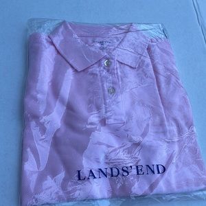 NWT lands end polo shirt size xs pink. Short sleeve